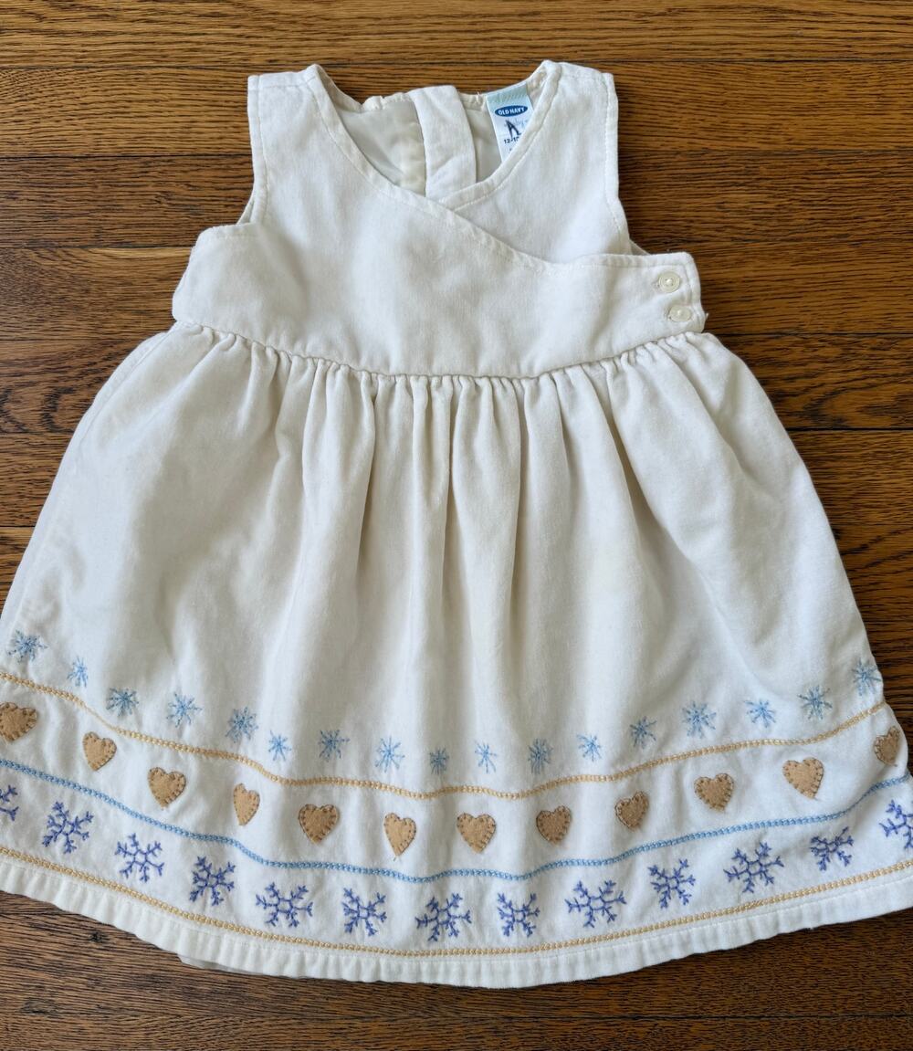 Old Navy Girls' Frozen Embroidered Dress Size 12-18 Months
